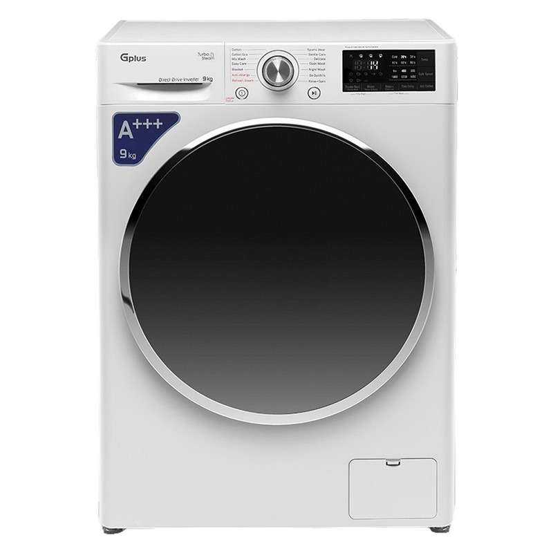 ماشین لباسشویی اتوماتیک جی پلاس مدل GWM-M990W ظرفیت 9 کیلوگرم
